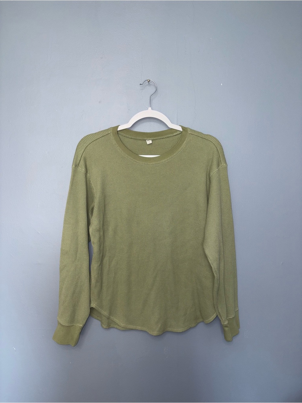 Uniqlo | Green Waffle Sweater | Size Medium